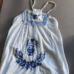 White Dress w Blue Decals